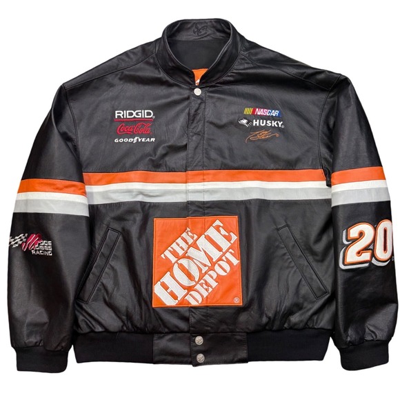 Chase Authentics Other - Tony‎ Stewart 20 Home Depot Leather NASCAR Jacket Chase Reversible L